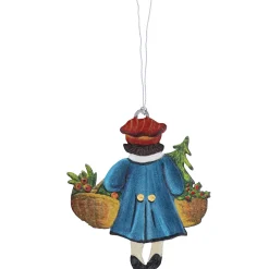 Mädchen mit Körben, Zinn-Baumbehang