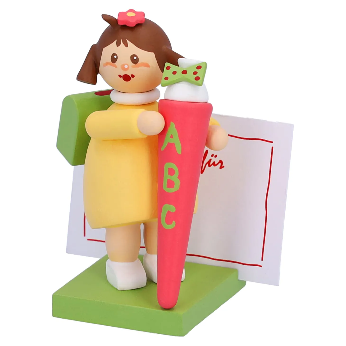 Mädchen mit Schultüte "Erster Schultag"