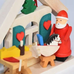 Nikolaus in der Spielzeugwerkstatt, Holz-Baumbehang