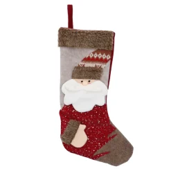 Nikolausstrumpf mit Weihnachtsmann, rustikal