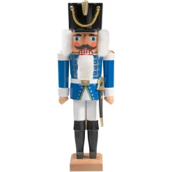 Nussknacker "Husar", blau, 36 cm