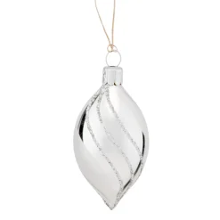 Olive silber mit Glitterdekor