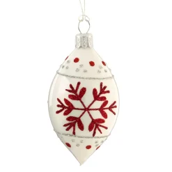 Olive weiß mit roten Flocken