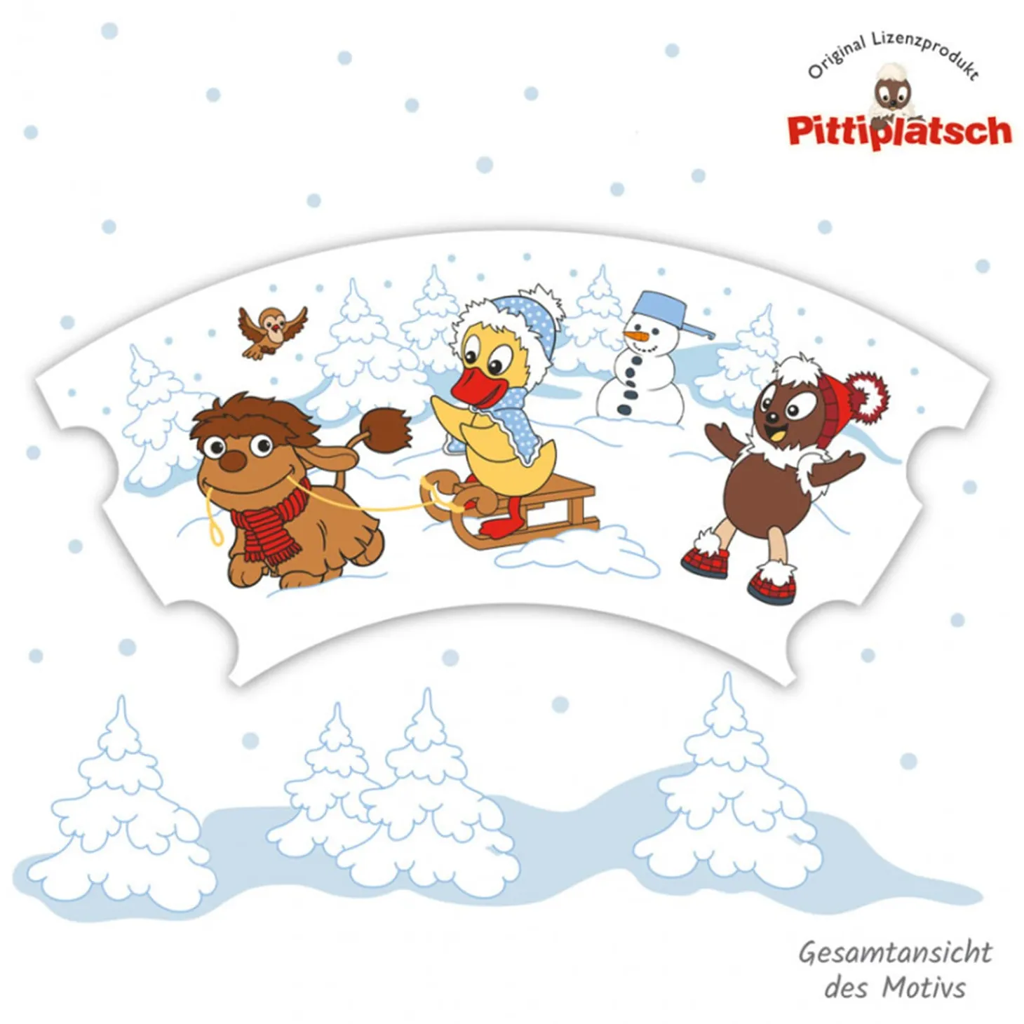 Porzellan-Sammeltasse "Pittiplatsch im Winter"