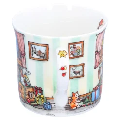 Porzellan-Tasse "Weihnachtsmann und seine Schätze"