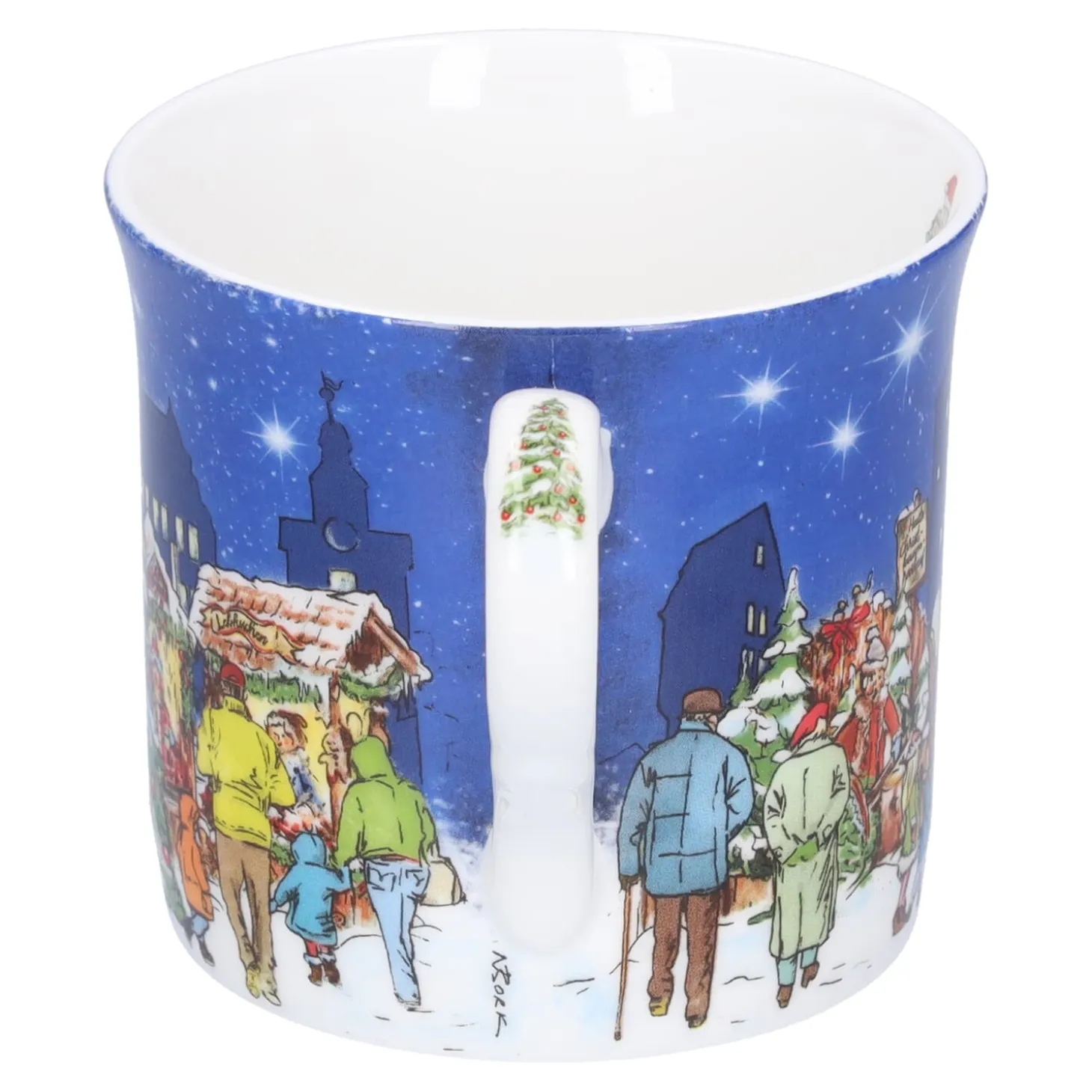 Porzellan-Tasse "Weihnachtsmarkt"