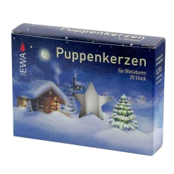 Puppenkerzen für Miniaturen (weiß)
