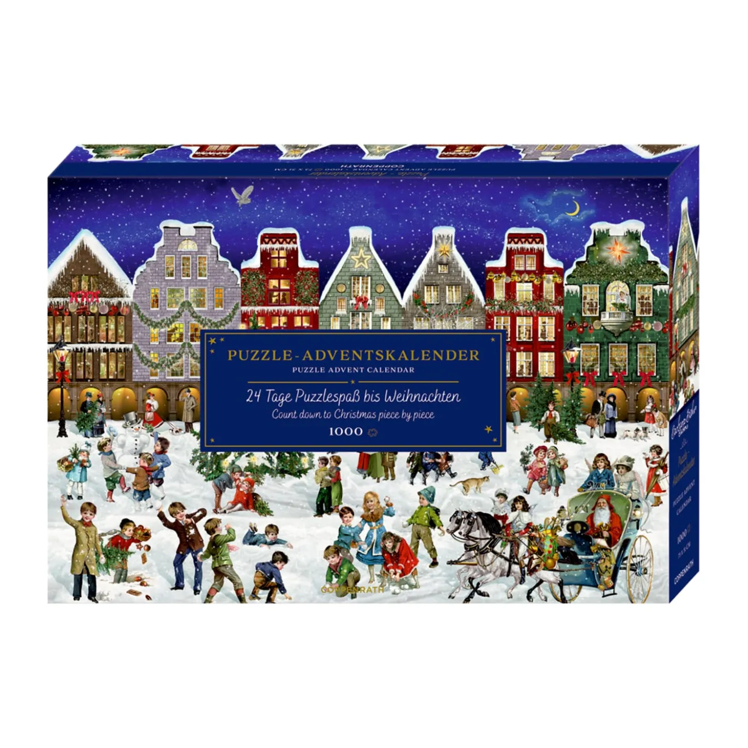 Puzzle-Adventskalender "Winterabend in der Stadt"