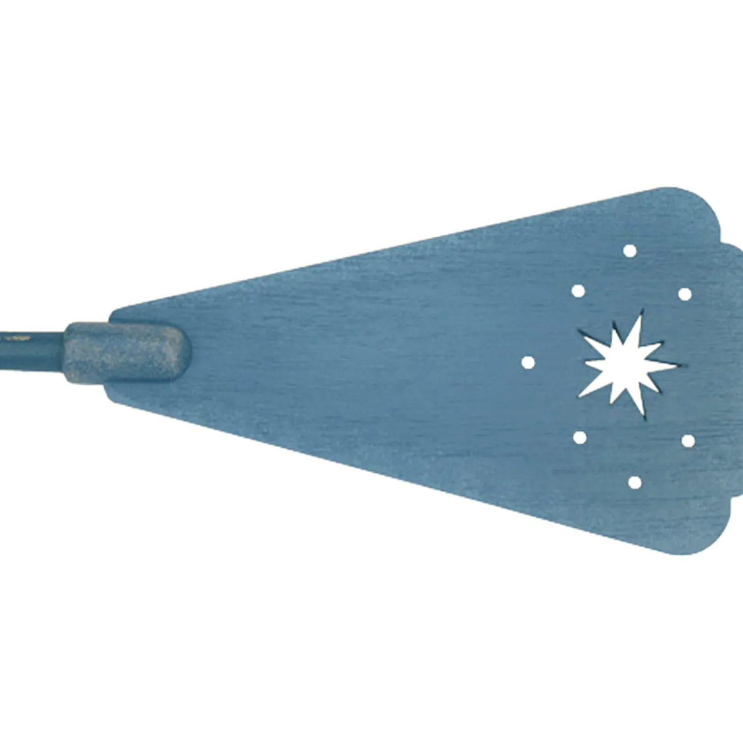 Pyramiden-Flügel aus Holz, lackiert stahlblau