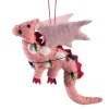 Rosa Drache aus Filz