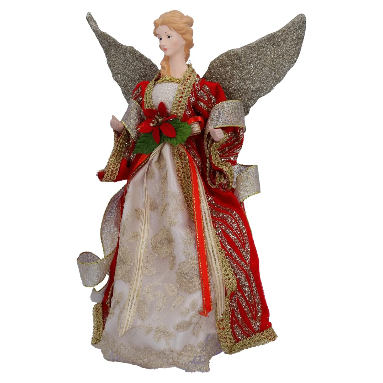 Rot-Goldener Engel, 44 cm