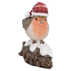 Rotkehlchen mit Mütze, 8 cm