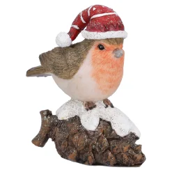 Rotkehlchen mit Mütze, 8 cm