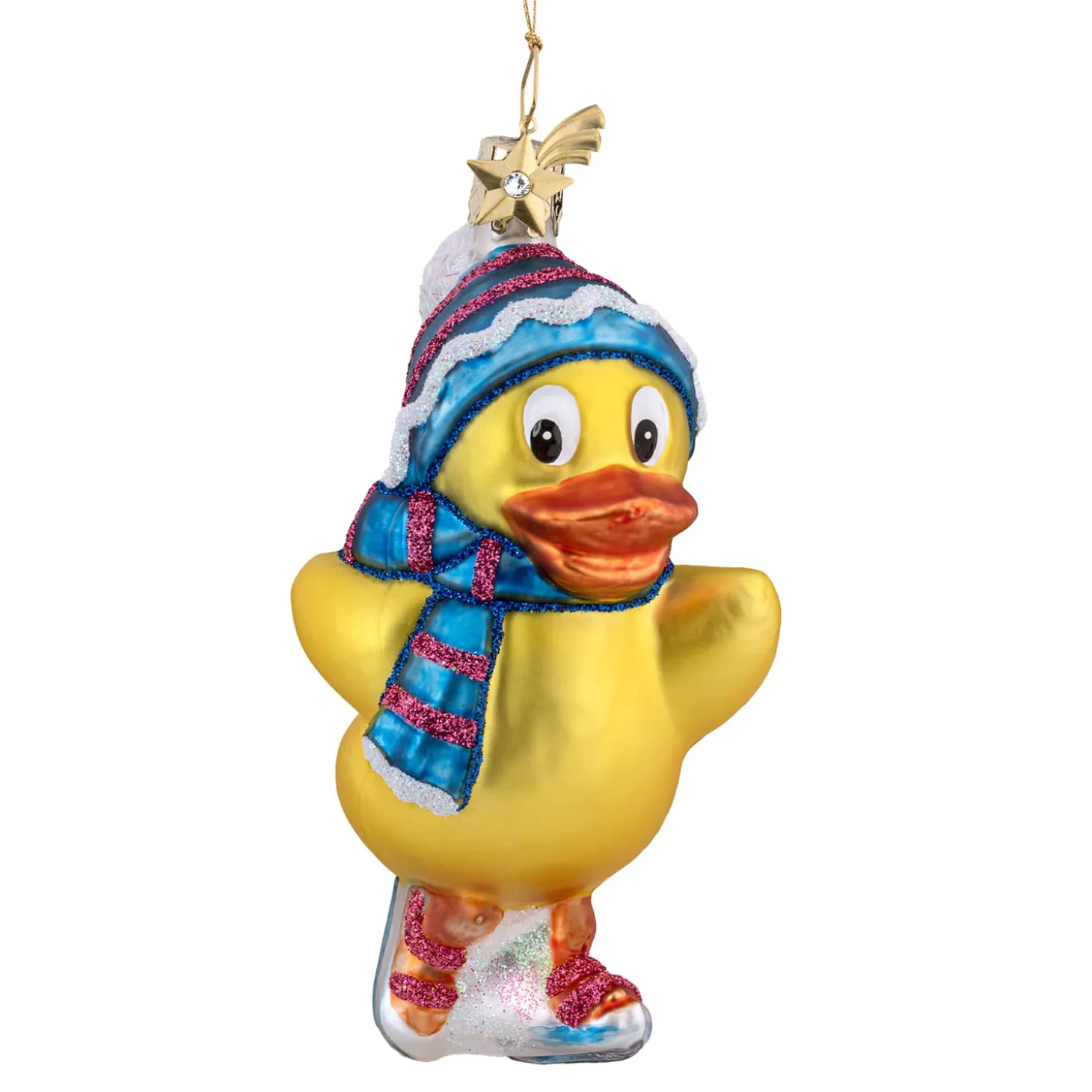 Schnatterinchen fährt Schlittschuh