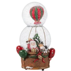 Schneekugel "Weihnachtsreise im Heißluftballon"