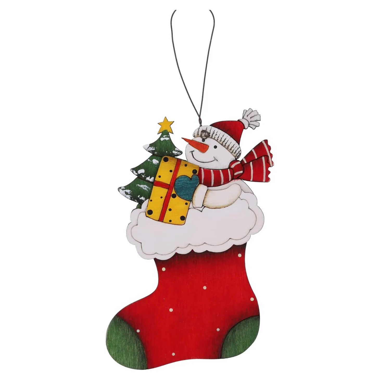 Schneemann im Strumpf