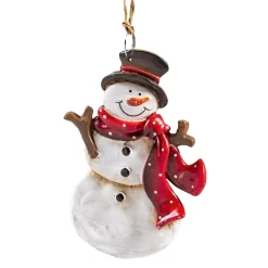 Schneemann mit rotem Schal