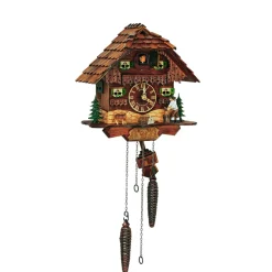 Schwarzwaldhaus mit Holzhacker Kuckucksuhr