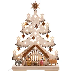 Schwibbogen "Heilige Familie", 230V mit USB A-Anschluss