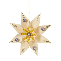 Stern mit blauen Perlen