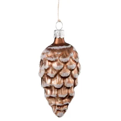 Tannenzapfen braun mit Glitzer