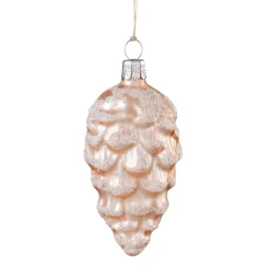 Tannenzapfen champagner mit Glitzer