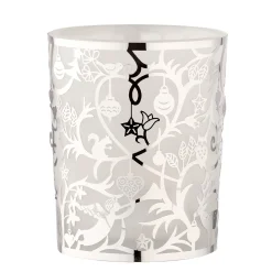 Teelichtglas "Waldweihnacht", silber