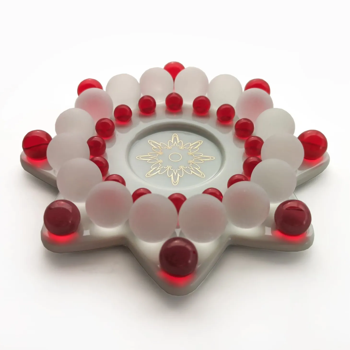 Teelichthalter "Glasperlenstern Aura"