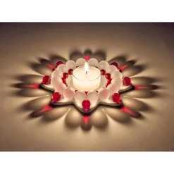 Teelichthalter "Glasperlenstern Aura"