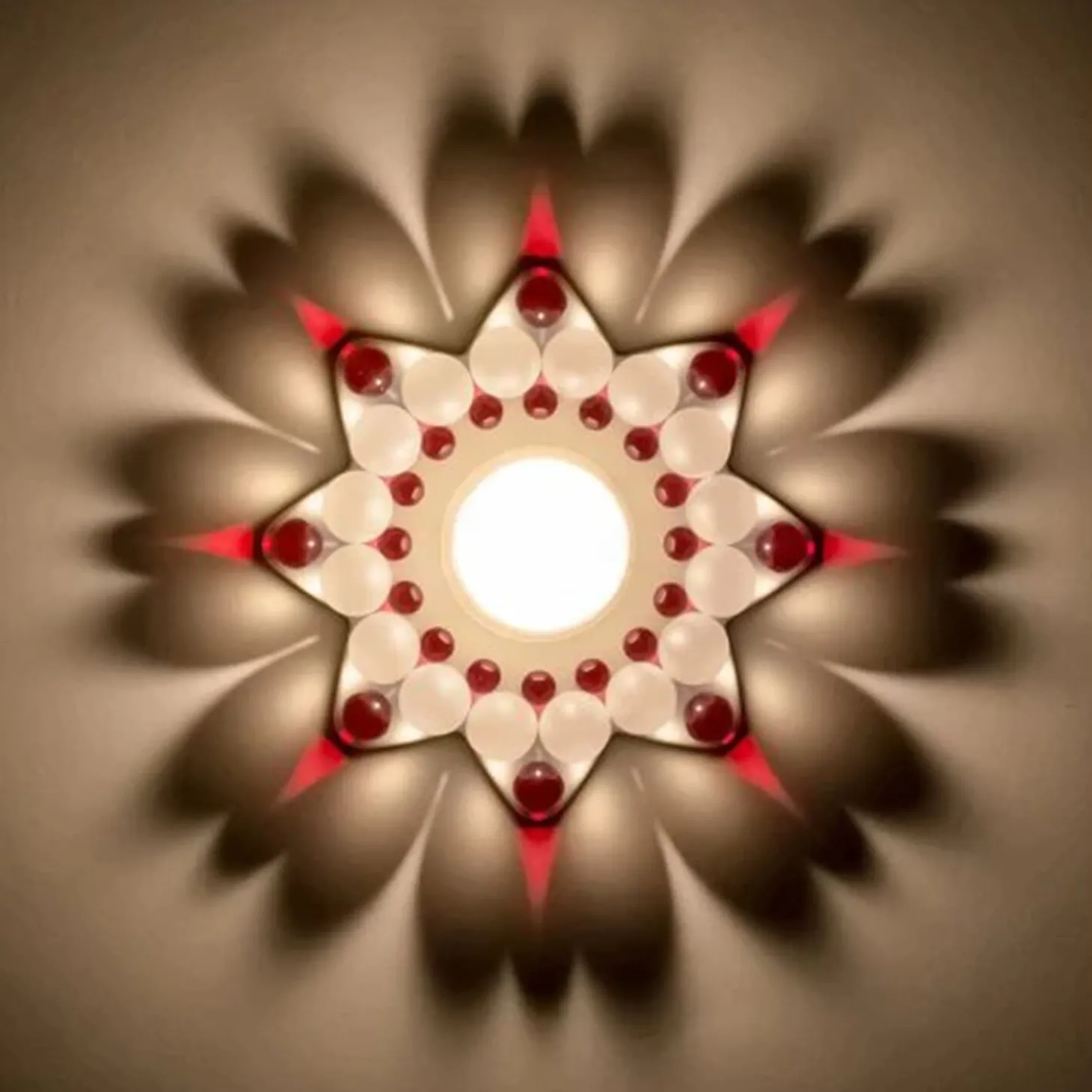 Teelichthalter "Glasperlenstern Aura"