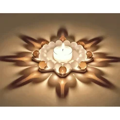 Teelichthalter "Glasperlenstern Gloria"