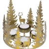 Teelichthalter "Winterspaziergang", gold