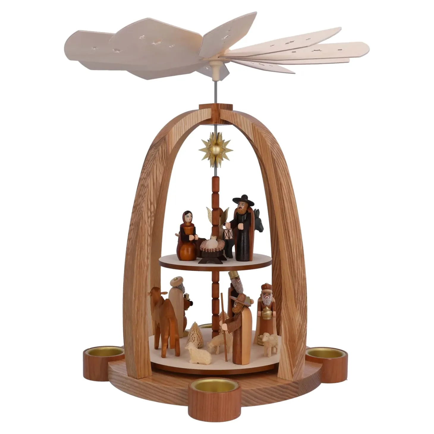 Teelichtpyramide "Christi Geburt"