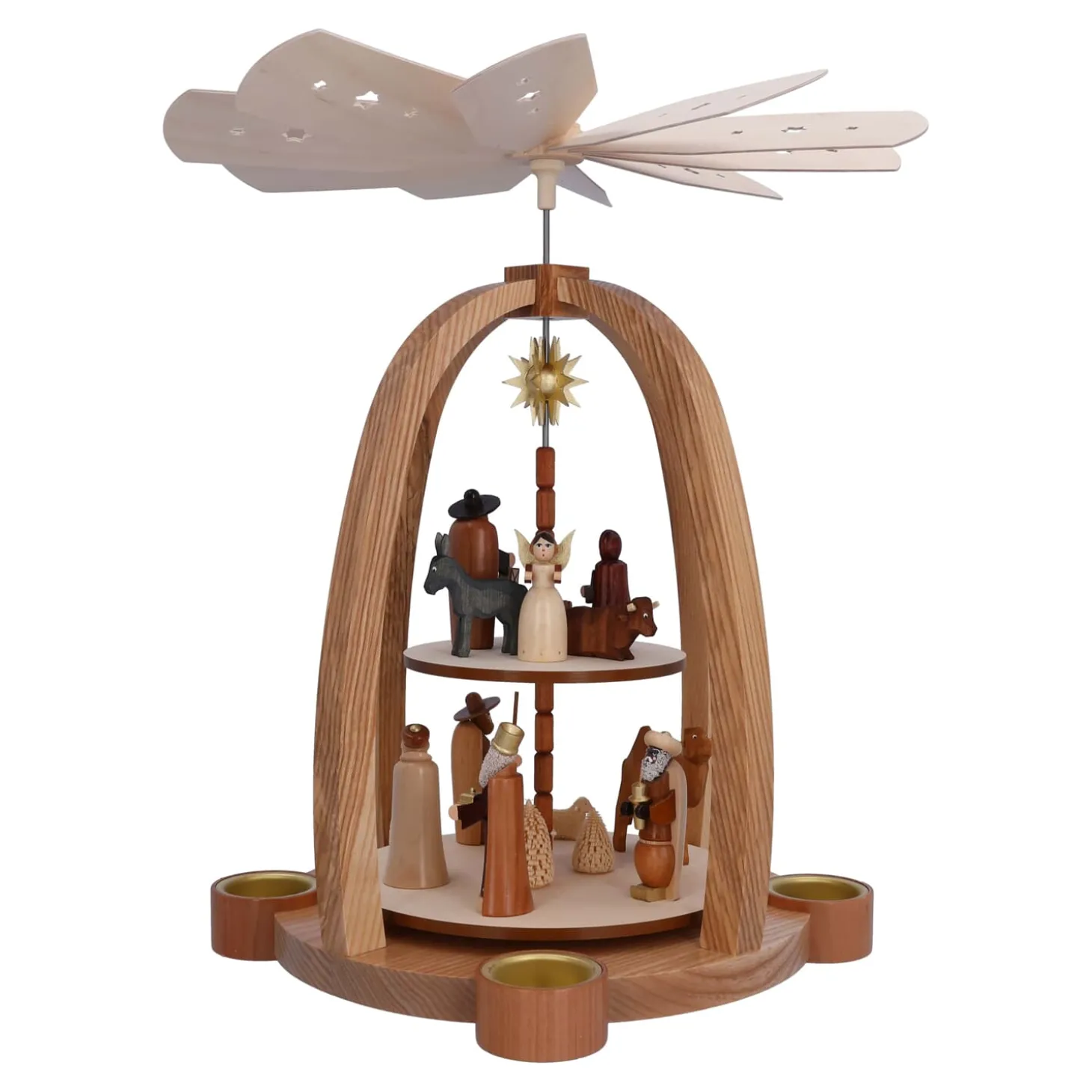 Teelichtpyramide "Christi Geburt"