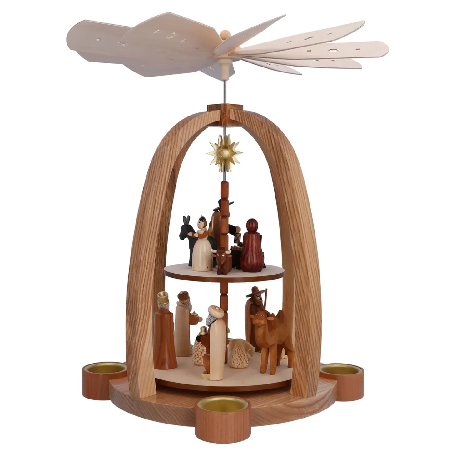 Teelichtpyramide "Christi Geburt"