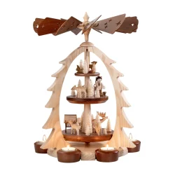 Teelicht-Pyramide "Rehe im Wald"