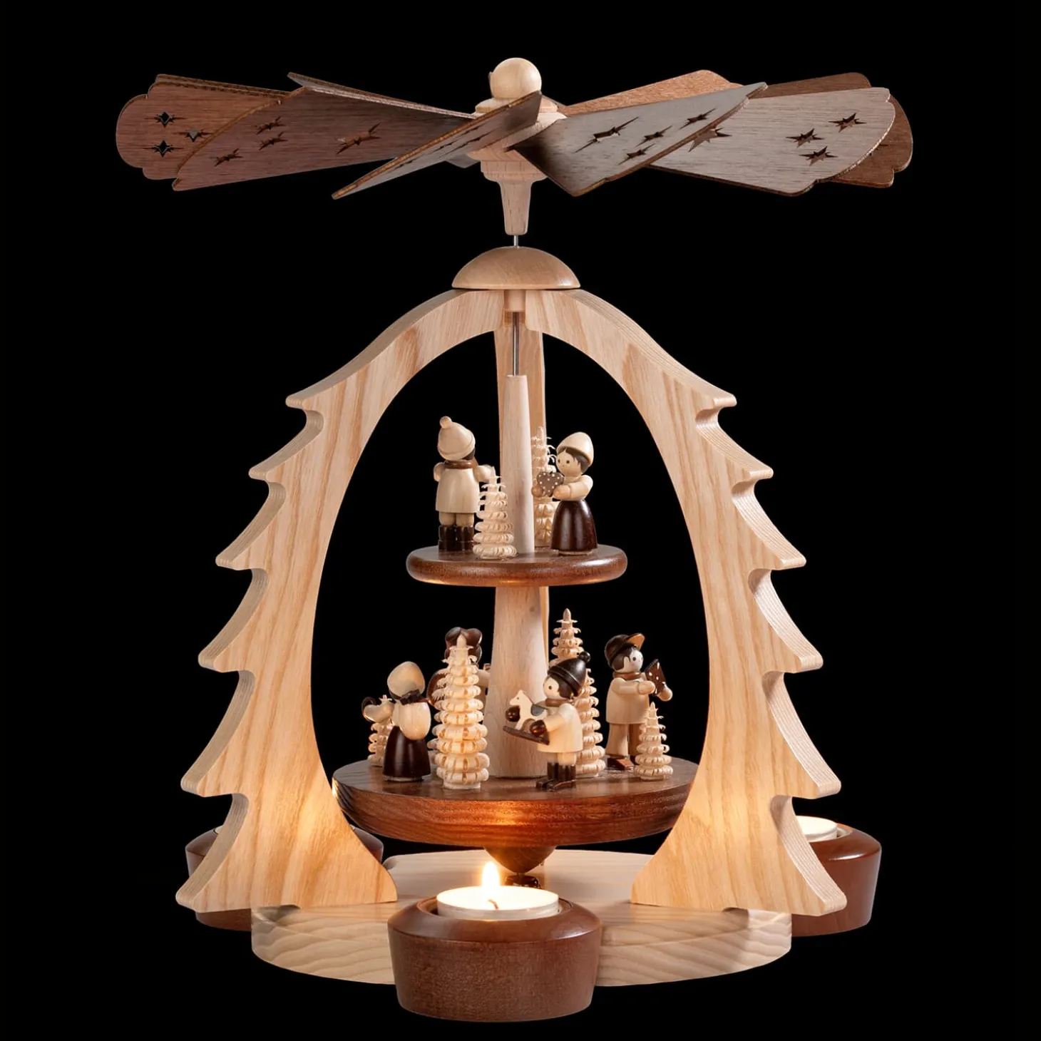 Teelicht-Pyramide "Waldspaziergang"