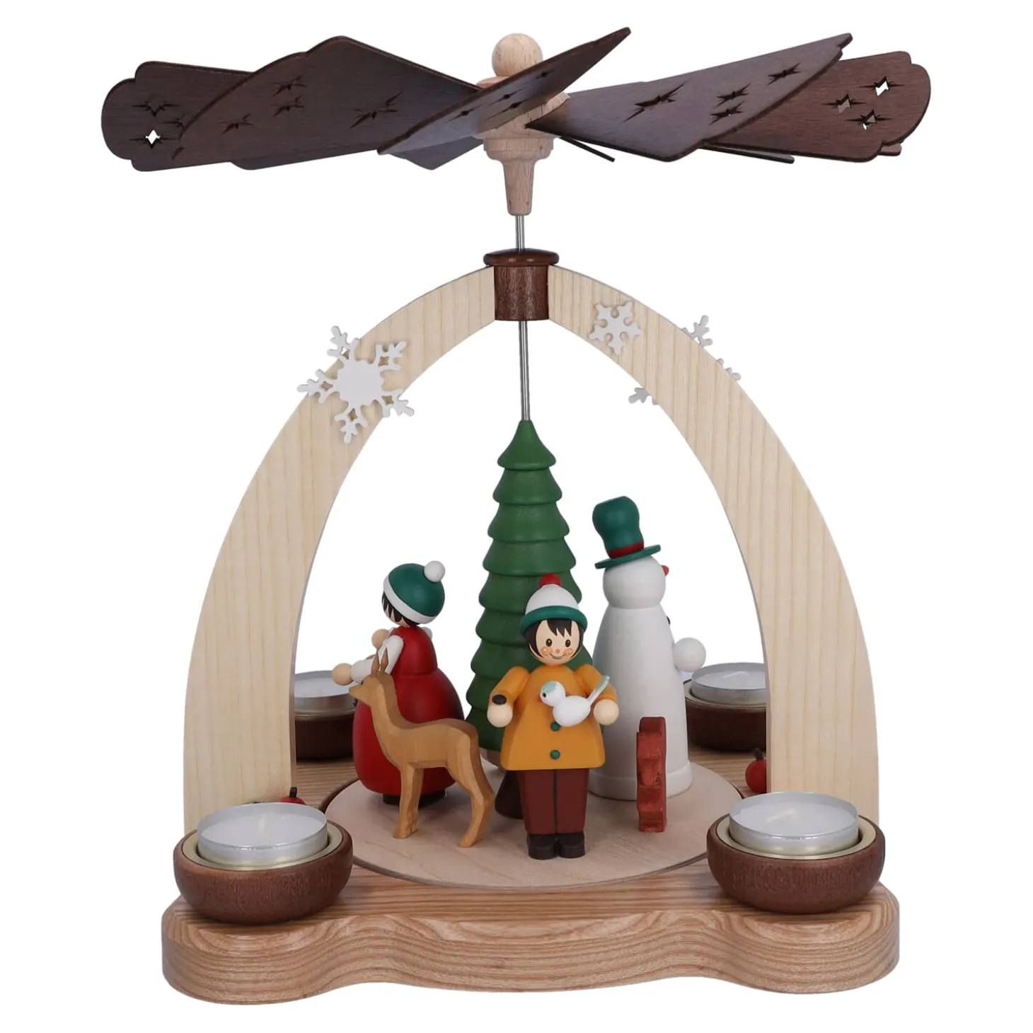 Teelicht-Pyramide "Waldweihnacht"