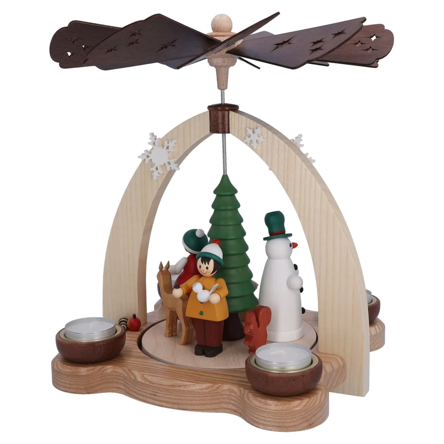 Teelicht-Pyramide "Waldweihnacht"