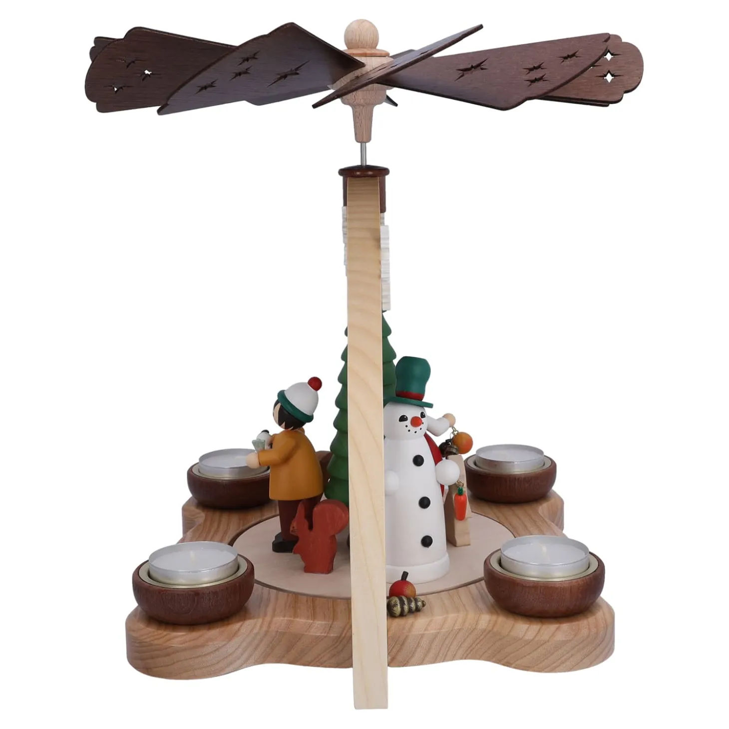 Teelicht-Pyramide "Waldweihnacht"