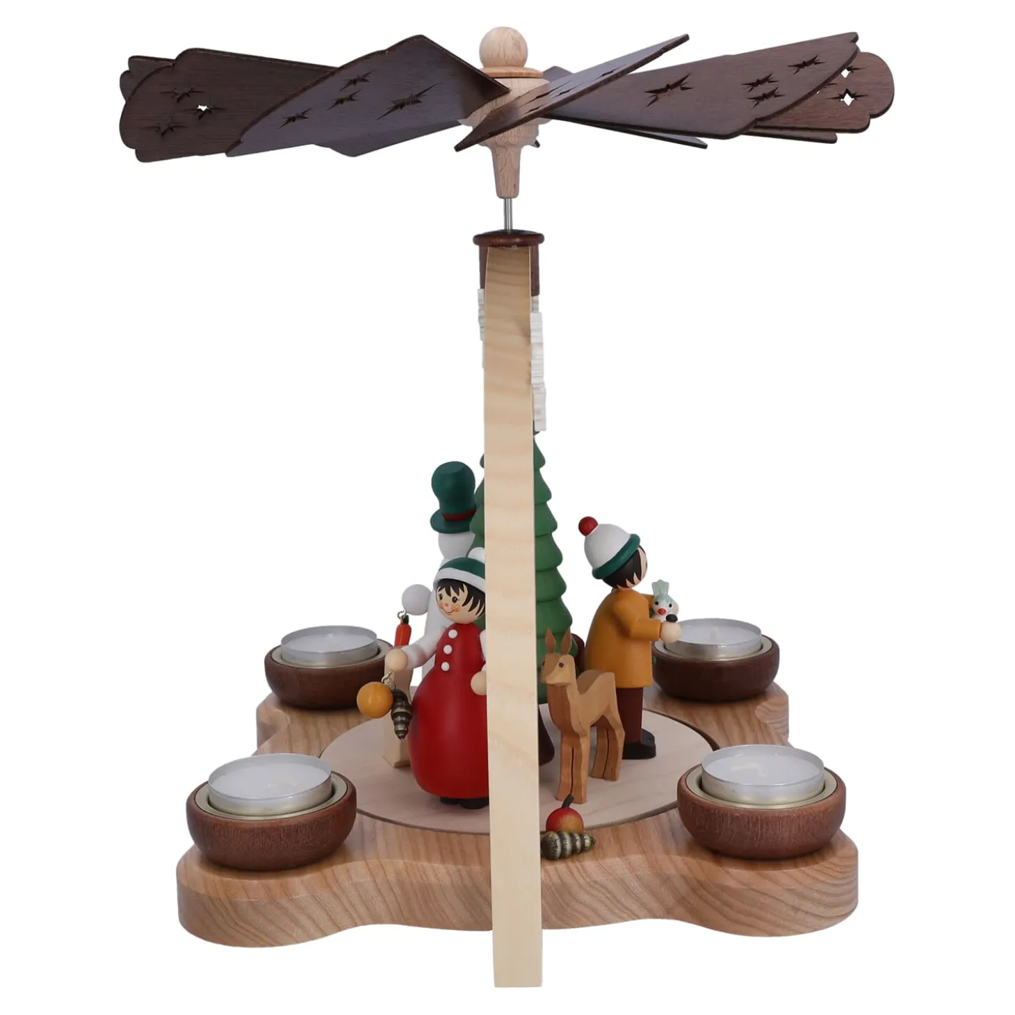 Teelicht-Pyramide "Waldweihnacht"