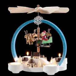 Teelicht-Pyramide Weihnachtszauber bunt