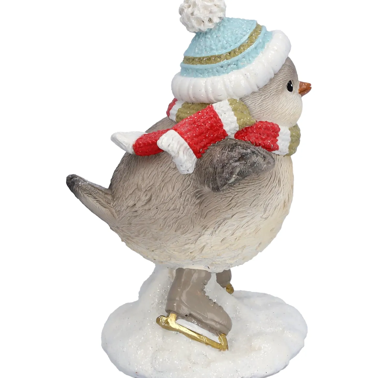 Vogel mit blauer Mütze, Standfigur