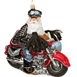 Weihnachtsmann auf Motorrad