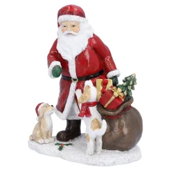 Weihnachtsmann mit Hunden