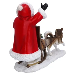 Weihnachtsmann mit Hundeschlitten, Standfigur