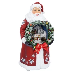 Weihnachtsmann mit Kranz, Spieldose