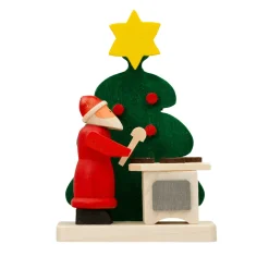 Weihnachtsmann mit Pfefferkuchen, Holz-Baumbehang