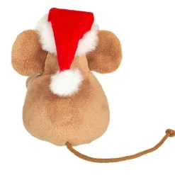 Weihnachtsmaus mit Geschenk, Plüschfigur