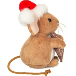 Weihnachtsmaus mit Keks, Plüschfigur